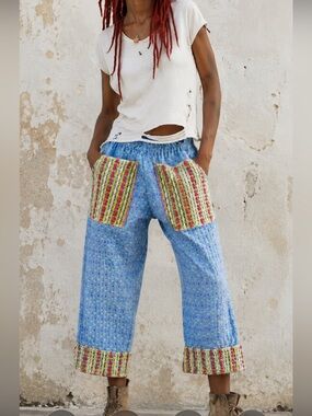 Cram high rise wide leg cotton festival pants